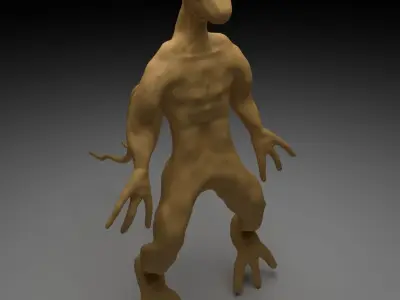 Alien Reptile 1 - Material e Free low-poly 3D model