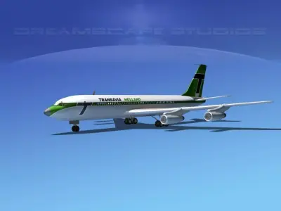 Boeing 707 Transavia Holland 3D model