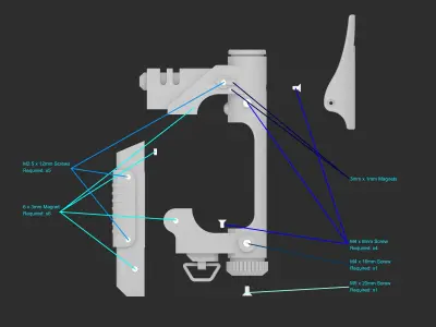 Lightsaber Blaster 3D print model