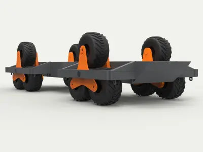 Chassis with Terrastar wheel system 3D model