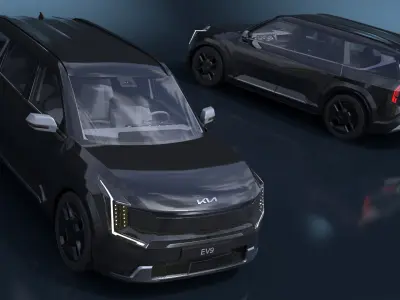KIA EV9 Luxury SUV Black 3D model