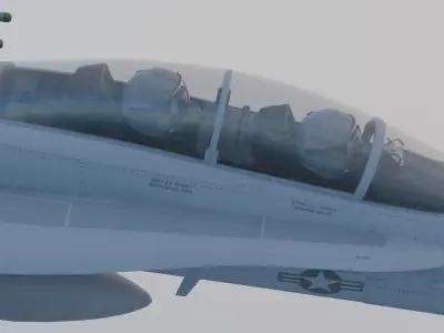 FA-18 Hornet Low-poly 3D model