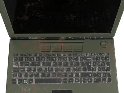 Military Laptop - Low Poly Game Ready Low-poly 3D model