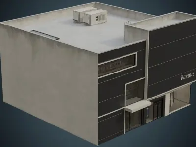 Building 5B Low-poly 3D model