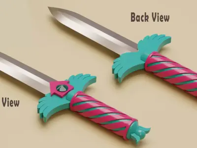 Squid Game Knife - High Quality 3D model