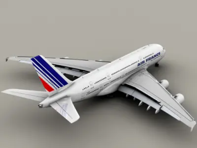 Airbus A380 Air France 3D model