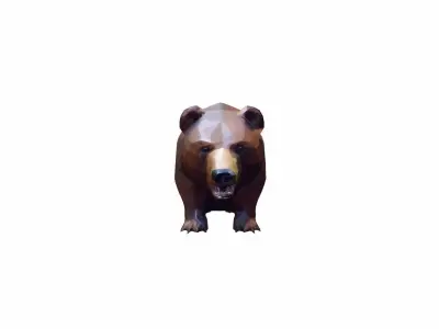 High 3d Render  The Bear a Is Large Powerful Animal 3D model