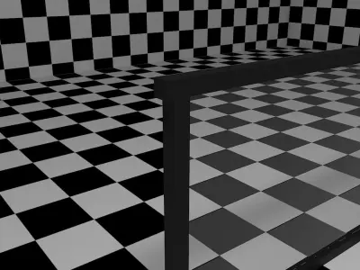 Glass Railing - Style 6 3D model