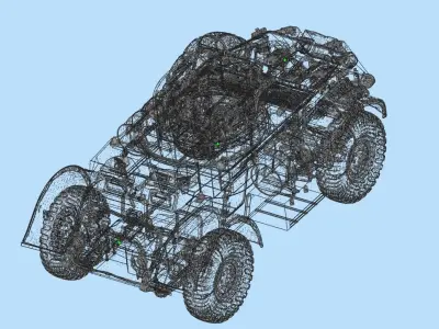 British self propelled antiaircraft gun RT-1 3D model