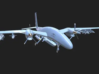 AKINCI UAV Low-poly 3D model