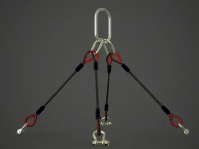 Symmetric sling assembly 3D model