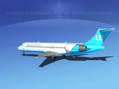 Boeing 717-200 Universal Express 3D model