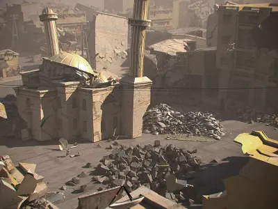 Post-War Arab City 3D model