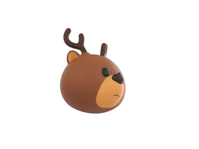 Prop152 Reindeer Head 3D model