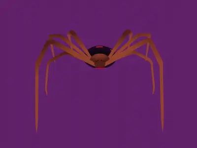 Red Widow Spider Low-poly 3D model