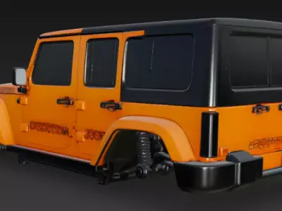 jeep upper body 3D model