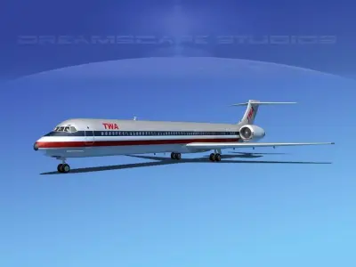 Douglas MD-80 Trans World Airways 2 3D model