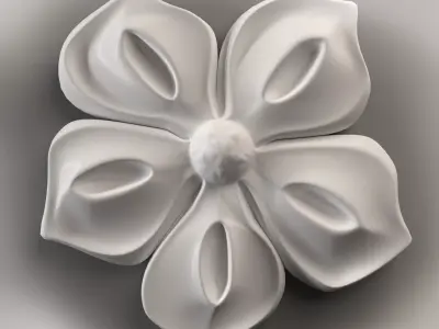 3D stl model of a flower for CNC router Free 3D print model