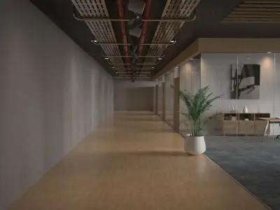Offices Coworking interior design 3D model