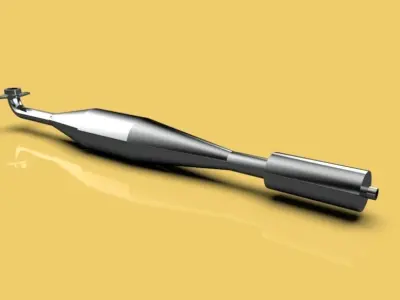 MOTORBIKE MUFFLER MOTORCYCLE EXHAUST BIKE RACING 3D model