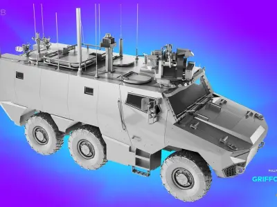 VBMR Griffon French Six-Wheel Armoured Vehicle 3D model