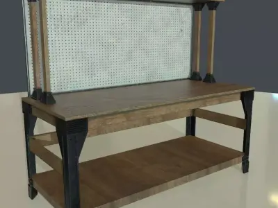 PBR Workbench industrial style Low-poly 3D model