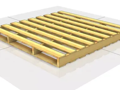 Wooden Pallet Free 3D model get