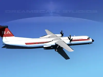 Dehaviland DHC-8 400 Richards Aviation 3D model