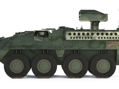 M1134 ATGM Stryker 2008 3D model