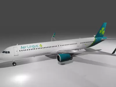 Aer Lingus a321neo 3D Model Low-poly 3D model