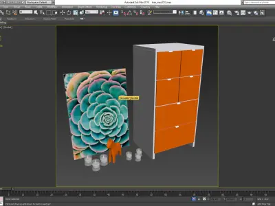 Dresser and decor Free 3D model