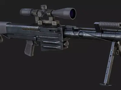 Sniper Rifle OSV-96 Low-poly 3D model