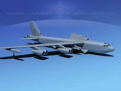 Boeing B-52H Stratofortress V03 3D model