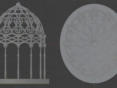 Rivendell Pergola Gazebo 3D print model