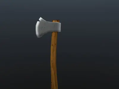 Low Poly Axe Free low-poly 3D model