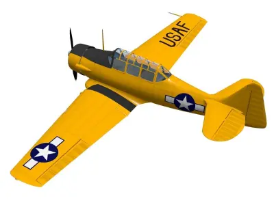 T-6 texan 3D model