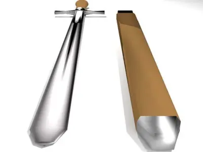 Sword - English Broadsword 3D model