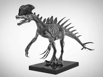 The ecorche of the Pyrosuvious 3D model