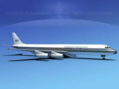 Douglas DC-8-63 Evergreen 3D model