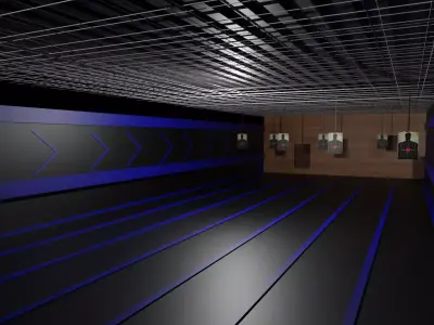 Shooting Range Low-poly 3D model