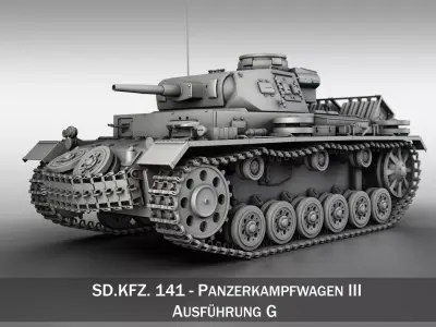Panzer 3 - PzKpfw 3 - Ausf G  3D model
