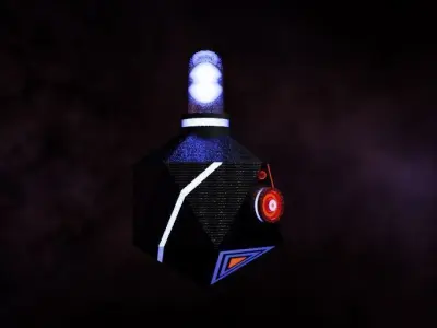 Robot arm isometric Low-poly 3D model