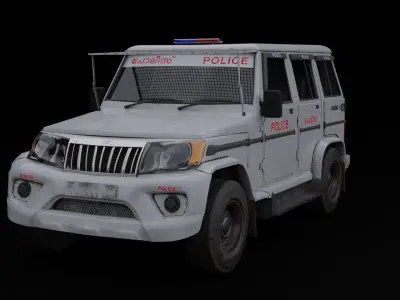 KERALA POLICE BOLERO JEEP Low-poly 3D model