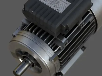 Single Phase Electric Motor 3D model
