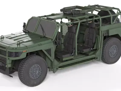 Defenture Mammoth Military Combat Low-poly 3D model