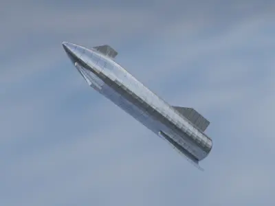 SpaceX Starship Low-poly 3D model