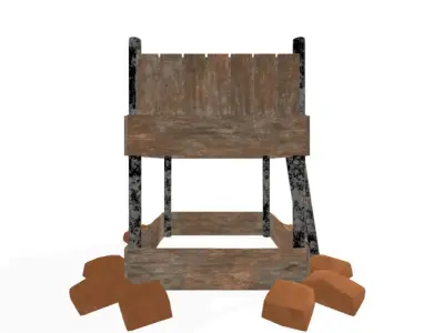 Gun Tower 2 Free low-poly 3D model