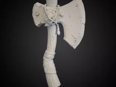 Stylized Axe 01 3D model
