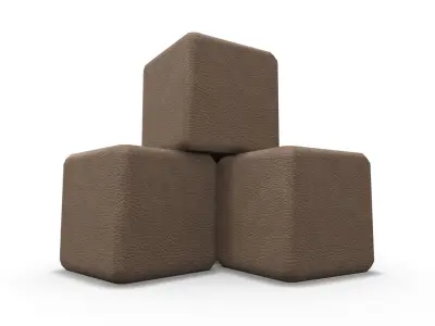 Leather Cubes SHC Quick Office LM Low-poly 3D model