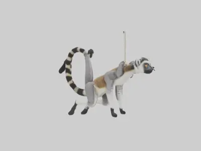 Endangered Lemur swinging model Low-poly 3D model